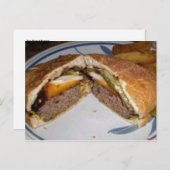 Bier Sauced Burgers Rezept Postkarte (Vorne/Hinten)