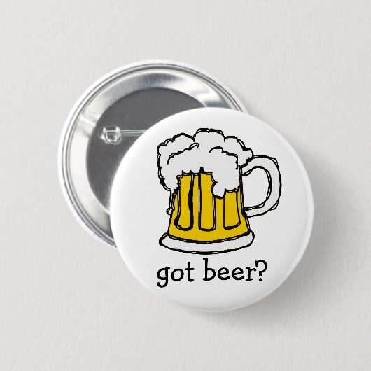 Bier! Schaumige sprudelnde Tasse Brew Button (Vorne & Hinten)