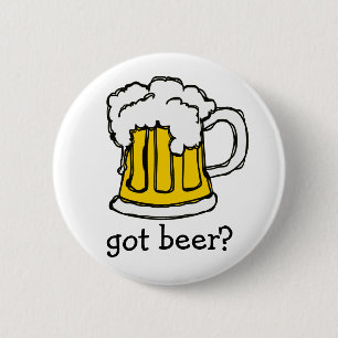 Bier! Schaumige sprudelnde Tasse Brew Button