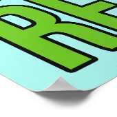 Bier - Schlaf - Beach individuelle Name & Farbpost Poster (Ecke)