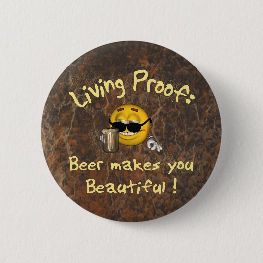 Bier schön button (Vorderseite)
