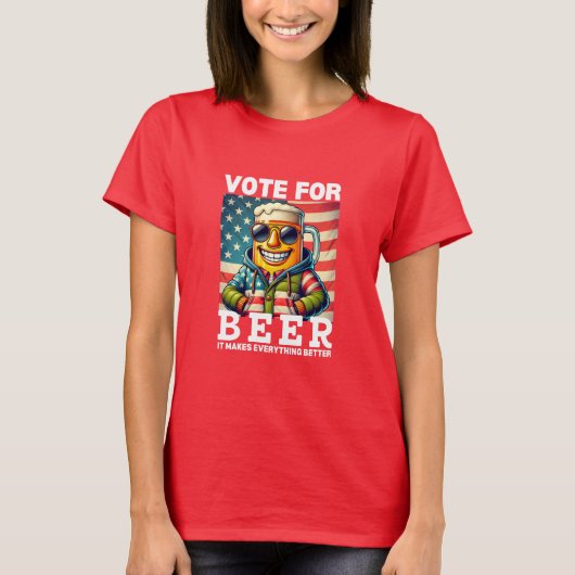 Bier-Shirt | Abstimmung über Trump-Geschenk | Wahl T-Shirt (Vorderseite)