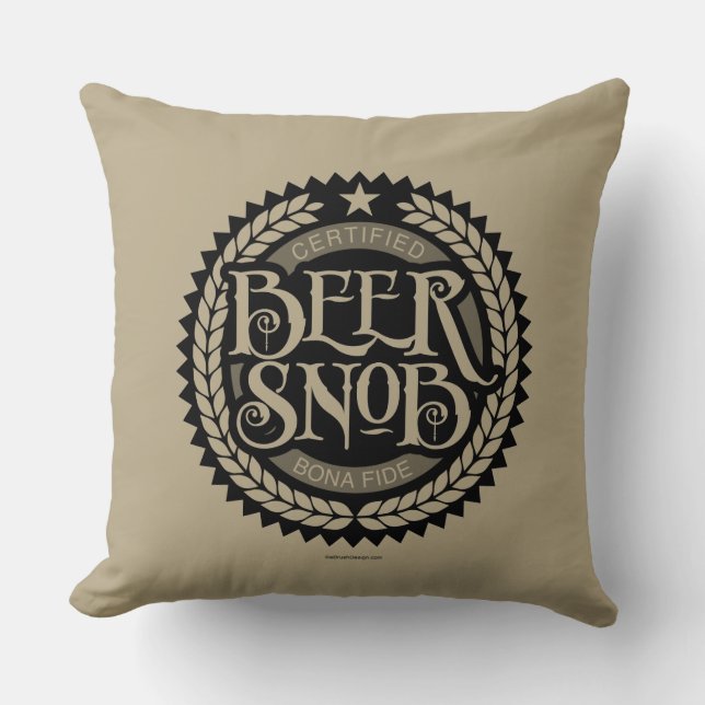 Bier Snob Throw Kissen (Vorderseite)