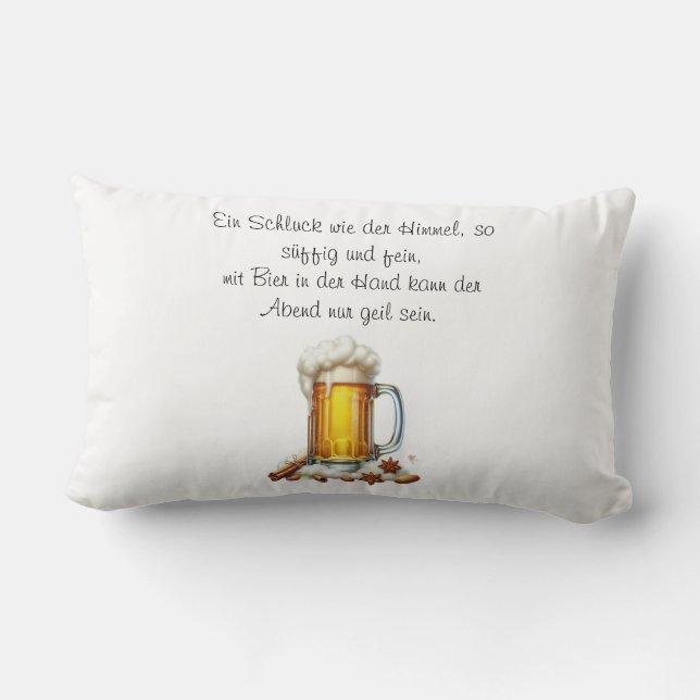 Bier so suffig  lendenkissen (Rückseite)