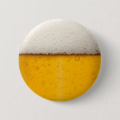 Bier sprudelt Nahaufnahme Button (Vorderseite)