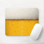 Bier sprudelt Nahaufnahme Mousepad (Mit Mouse)