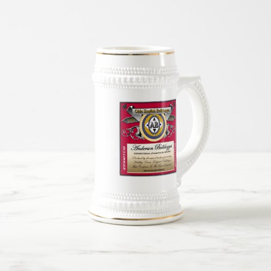 Bier Stein Andersons Bulldogges Bierglas (VorderseiteRechts)