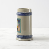 Bier, Stein - Cowboy Boot, alles bedruckt Bierglas (Mittel)