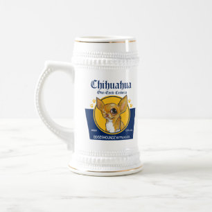 Bier Stein - einäugige Chihuahua Cerveza Bierglas