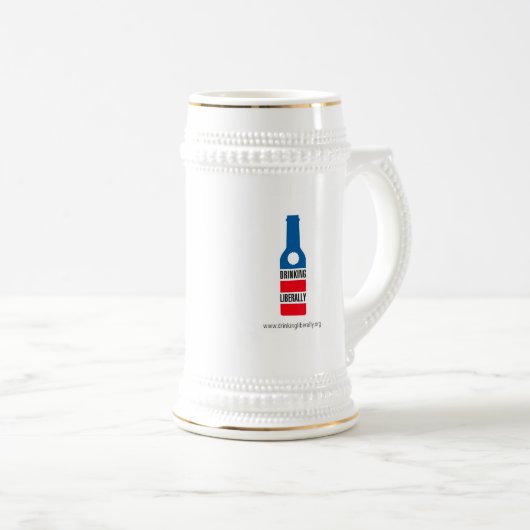 Bier Stein liberal trinken Bierglas (VorderseiteRechts)