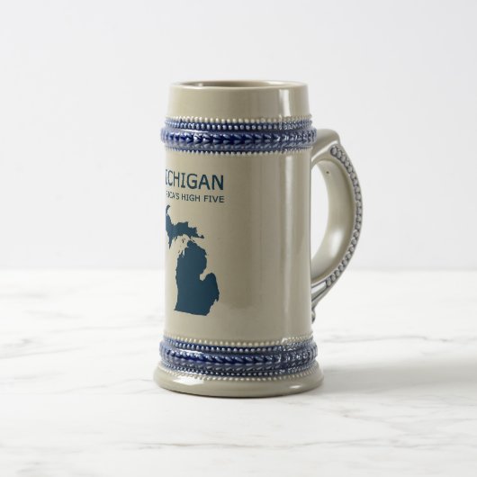 Bier Stein Michigans H5 Bierglas (VorderseiteRechts)