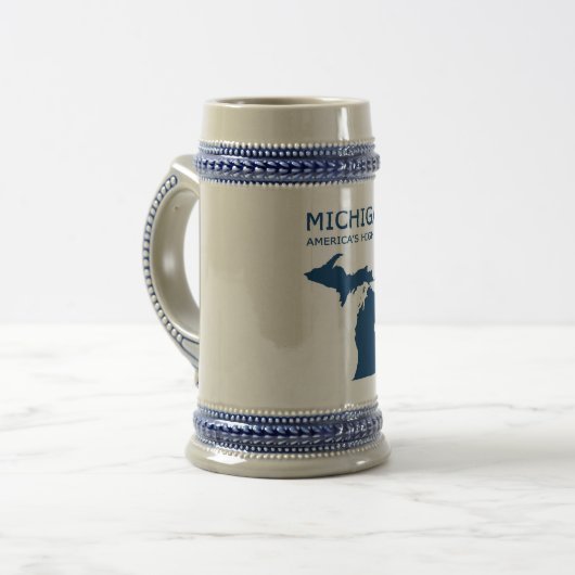 Bier Stein Michigans H5 Bierglas (Vorderseite Links)