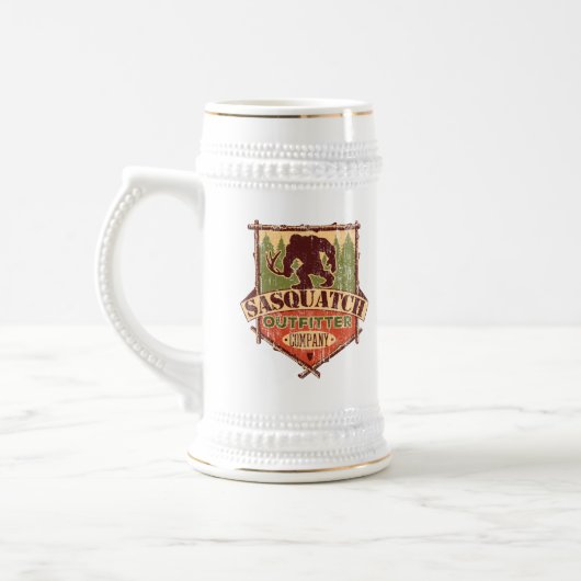 Bier Stein Sasquatch Outfitter Company Bierglas (Links)