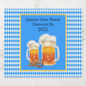 Bier Steins Oktoberfest Zuhause Brew Bierflaschenetikett (Einzelnes Label)