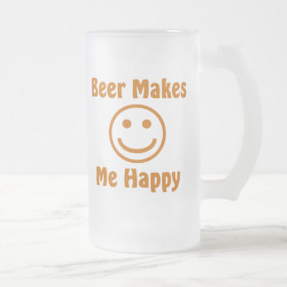 Bier stellt mich glückliche Bier-Tasse her Mattglas Bierglas