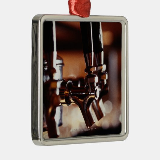 Bier sticht an silbernes ornament (Rechts)