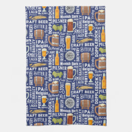 Bier Stile Blue Kitchen Handtuch