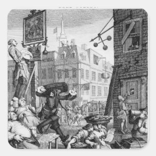 Bier-Straße, 1751 Quadratischer Aufkleber