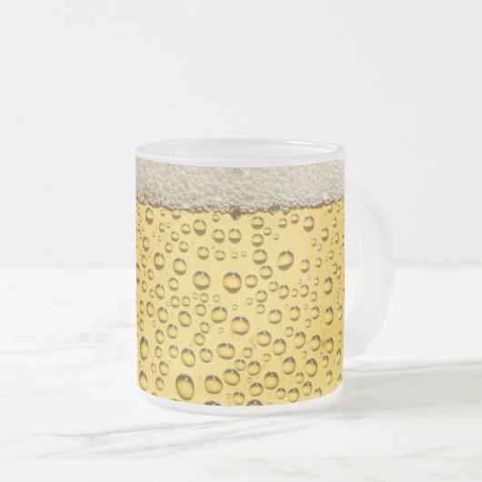Bier Suds Blubbles Mattiert Glass Tasse (VorderseiteRechts)