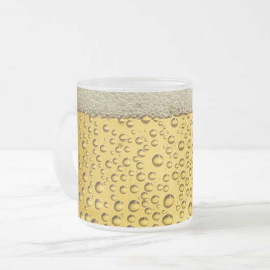 Bier Suds Blubbles Mattiert Glass Tasse (Vorderseite Links)