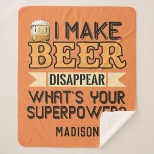 Bier Superpower individuelle Name & color Sherpadecke