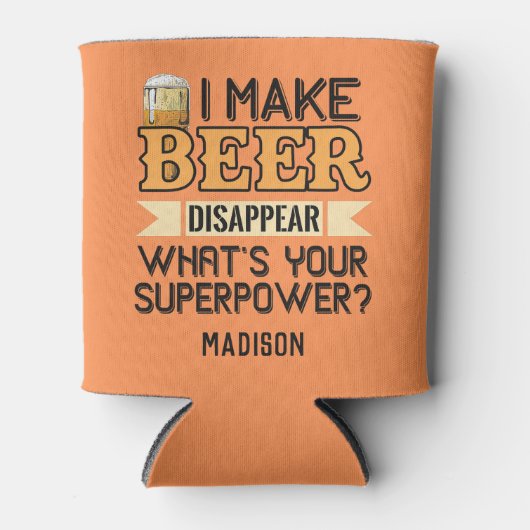 Bier Superpower individuelle Name Dosenkühler (Vorderseite)