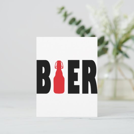 Bier-Symbol Postkarte (Stehend Vorderseite)