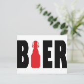 Bier-Symbol Postkarte (Stehend Vorderseite)