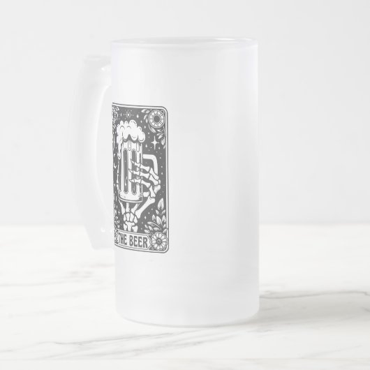 Bier-Tarot Mattglas Bierglas (Vorderseite Links)