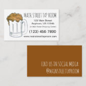 Bier Tasse Ale Bar Stich Room Restaurant Drinks Visitenkarte (Vorne/Hinten)