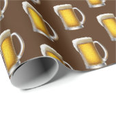 Bier-Tasse auf Braun Geschenkpapier (Rolleneckpunkt)