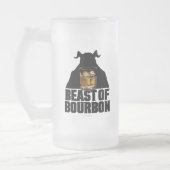 Bier-Tasse aus Mattiertem Bourbon Mattglas Bierglas (Links)