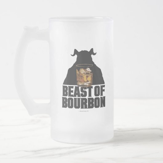 Bier-Tasse aus Mattiertem Bourbon Mattglas Bierglas (Links)