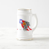 Bier-Tasse : Bald Adler mit der US-Flagge Bierglas (VorderseiteRechts)