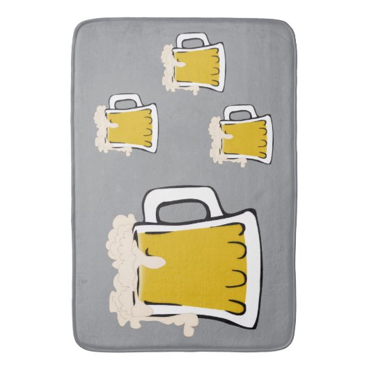 Bier Tasse Bath Mat Badematte (Vorderseite Vertikal)