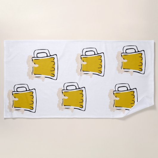 Bier Tasse Beach Handtuch (Vorderseite)