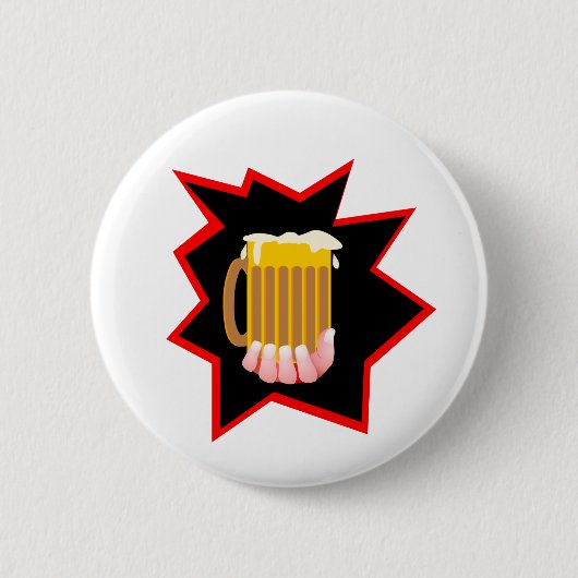 Bier-Tasse-Burst Button (Vorderseite)