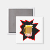 Bier-Tasse-Burst Magnet (Vorderseite/Rückseite)
