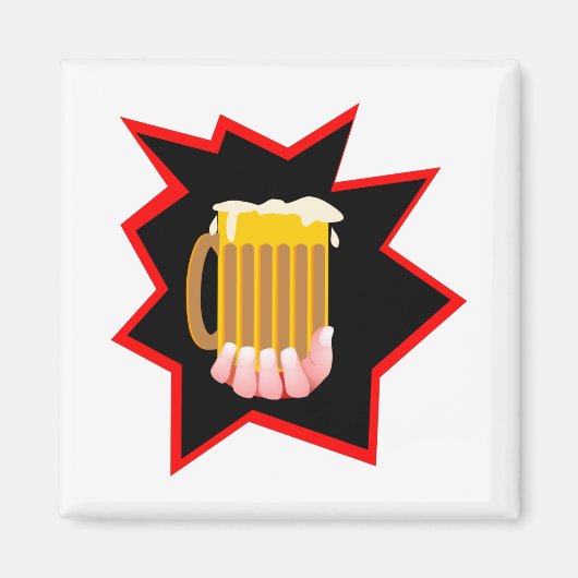 Bier-Tasse-Burst Magnet (Vorne)