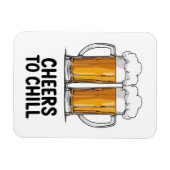Bier-Tasse Clinking Design Magnet (Horizontal)