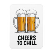 Bier-Tasse Clinking Design Magnet (Vertikal)