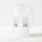 Bier-Tasse Clinking Design Mattglas Bierglas (VorderseiteRechts)