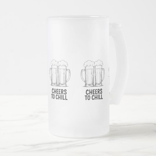 Bier-Tasse Clinking Design Mattglas Bierglas (VorderseiteRechts)