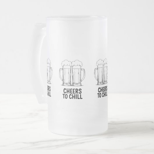 Bier-Tasse Clinking Design Mattglas Bierglas (Vorderseite Links)