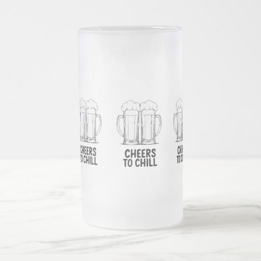 Bier-Tasse Clinking Design Mattglas Bierglas (Mittel)
