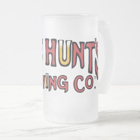 Bier-Tasse der Mike-Jagd des Brauensco. Mattglas Bierglas (VorderseiteRechts)