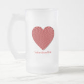 Bier-Tasse des Valentines mattierte Tages Mattglas Bierglas (Links)