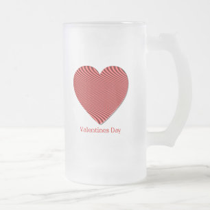 Bier-Tasse des Valentines mattierte Tages Mattglas Bierglas