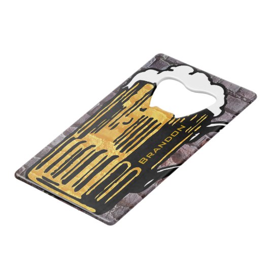 Bier Tasse Design Flaschenöffner (Vorderseite Schrägansicht)