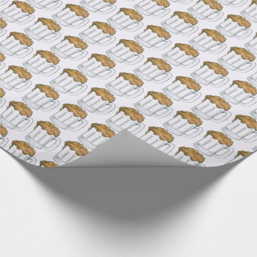 Bier Tasse Drinks Bier Print Oktoberfest Pub Geschenkpapier (Ecke)